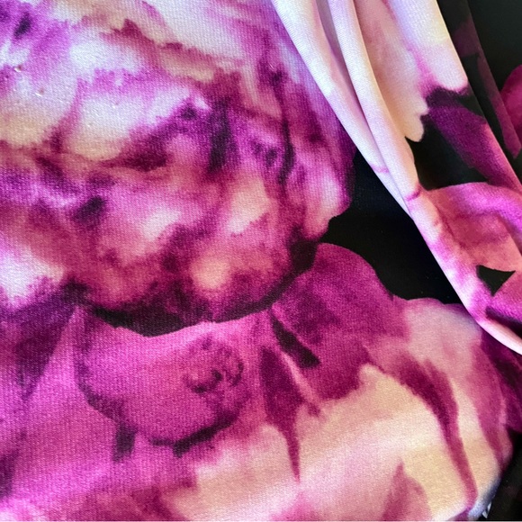 Boston Proper purple peonies midi dress - Picture 7 of 10